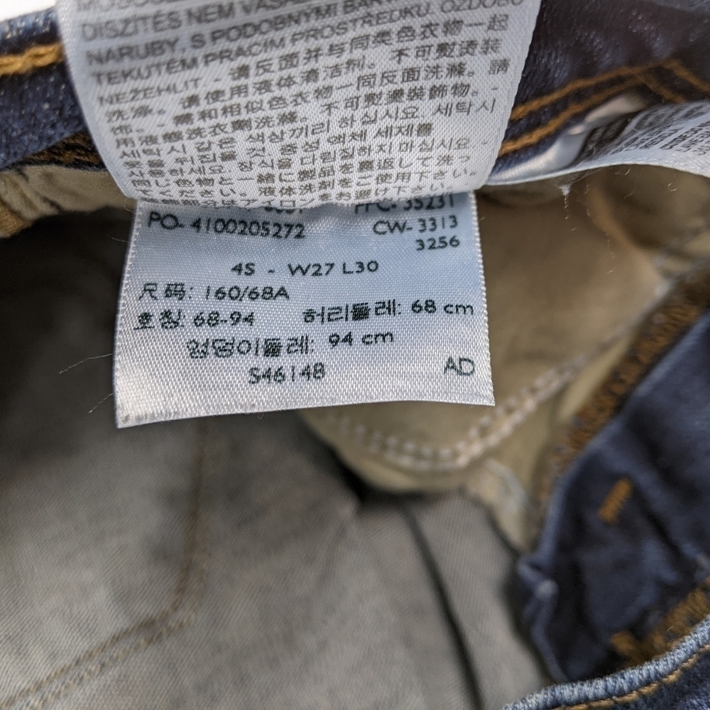 Levi's 512 Denim Jeans Perfectly Slimming Straight Leg W27 L30 (meas. 26/28) - Picture 9 of 9